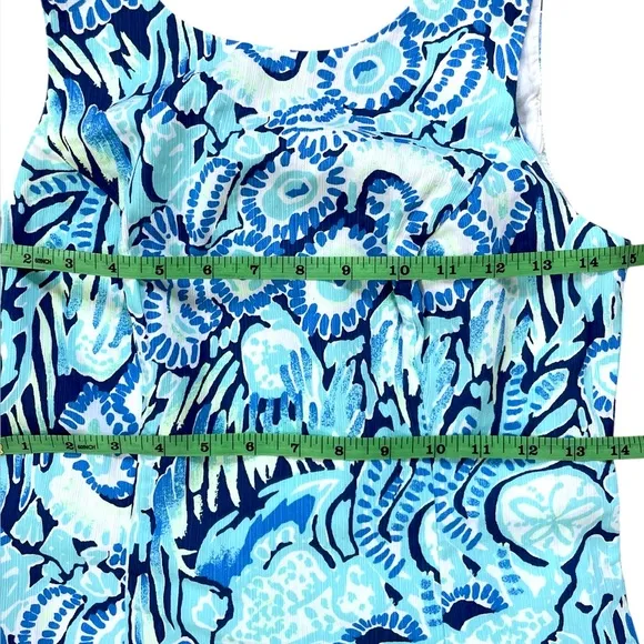 Lilly Pulitzer Mila Indigo Sunset Swim Blue Sleeveless Shift Size 0 NWOT