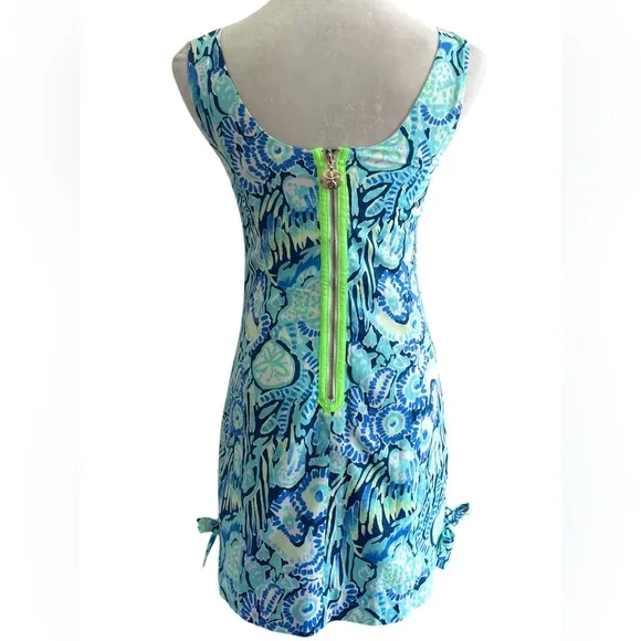 Lilly Pulitzer Mila Indigo Sunset Swim Blue Sleeveless Shift Size 0 NWOT