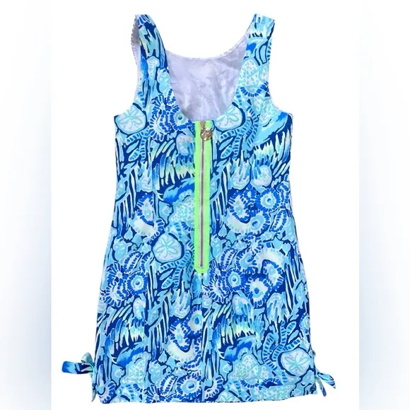 Lilly Pulitzer Mila Indigo Sunset Swim Blue Sleeveless Shift Size 0 NWOT