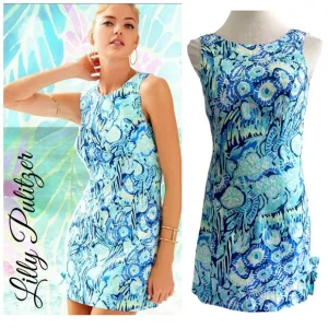 Lilly Pulitzer Mila Indigo Sunset Swim Blue Sleeveless Shift Size 0 NWOT