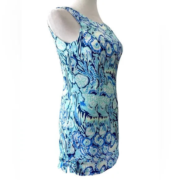 Lilly Pulitzer Mila Indigo Sunset Swim Blue Sleeveless Shift Size 0 NWOT