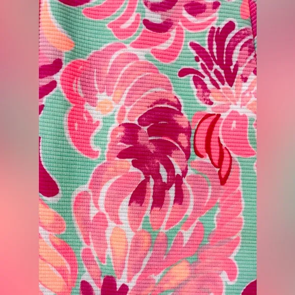 Lilly Pulitzer Poolside Blue Love Birds Cove Dress Fit And Flare XS EUC