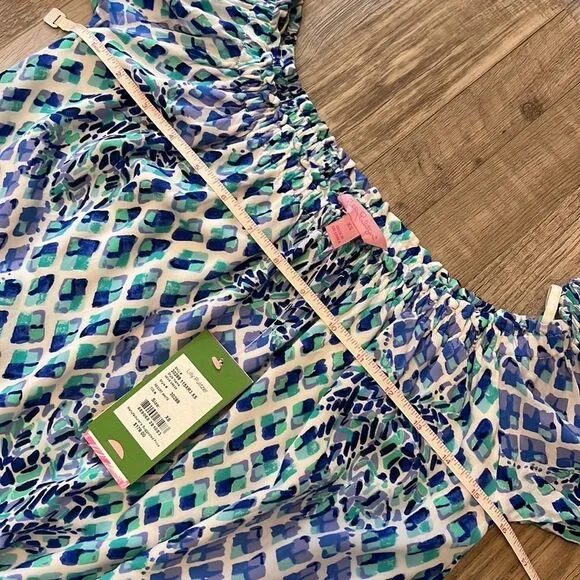 Lilly Pulitzer Resort White Toe In Pineapple Off The Shoulder Nevie Dress