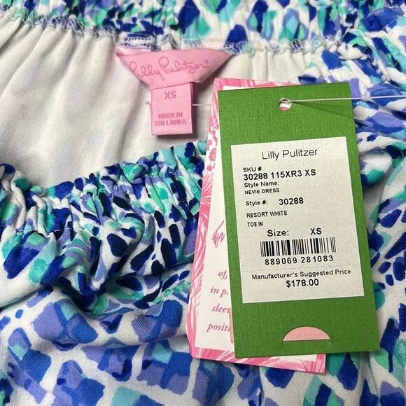 Lilly Pulitzer Resort White Toe In Pineapple Off The Shoulder Nevie Dress