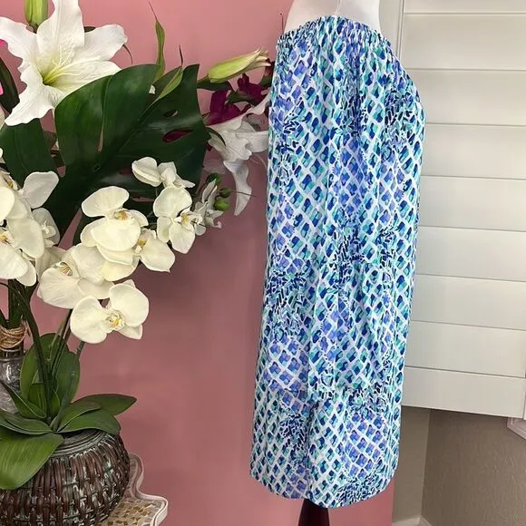 Lilly Pulitzer Resort White Toe In Pineapple Off The Shoulder Nevie Dress
