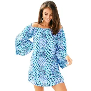 Lilly Pulitzer Resort White Toe In Pineapple Off The Shoulder Nevie Dress