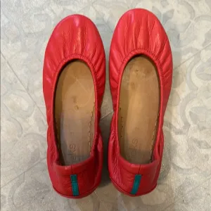 Limited edition poppy Tieks Ballet Flats