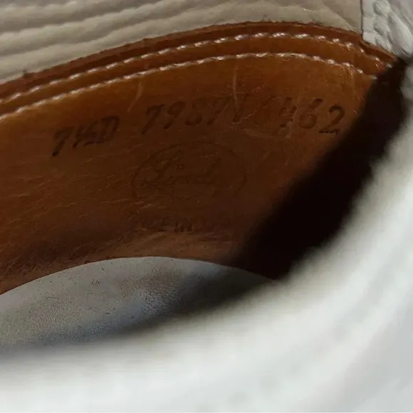 Linds Men’s size 7.5 D White Leather Right Handed Bowling Shoes #798746462