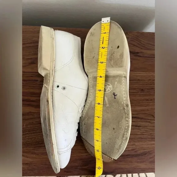 Linds Men’s size 7.5 D White Leather Right Handed Bowling Shoes #798746462