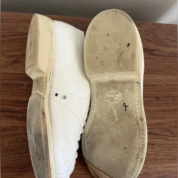 Linds Men’s size 7.5 D White Leather Right Handed Bowling Shoes #798746462