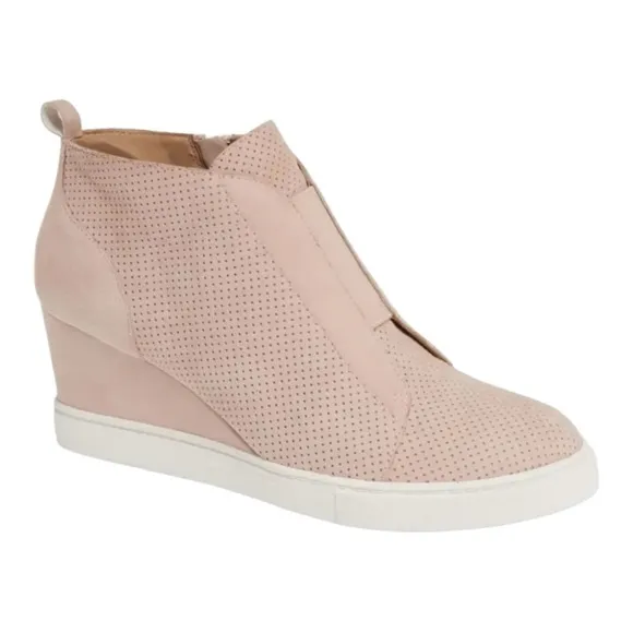 LINEA PAOLO Dusty Pink Felicia Wedge Sneaker. Size 6.5.
