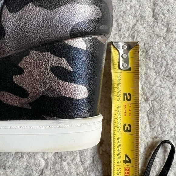 LINEA PAOLO  (Women) Metalic Leather Camo Felicia III Wedge Sneakers Size 11M
