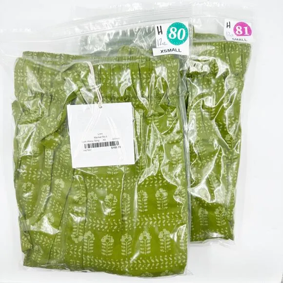 Livro Market Tiered Maxi Skirt in Dark Mossy Sprig Green 1467991 small S NEW