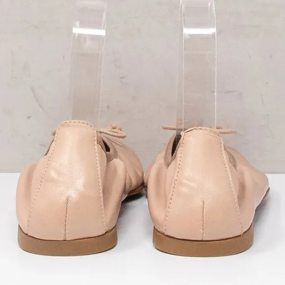 LK Bennett Trilly Black Leather Ballerina Bow Flats, Size 38 (7 US)