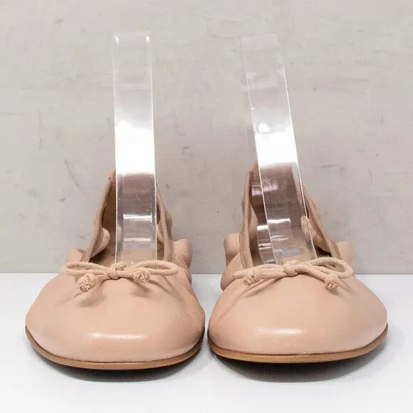 LK Bennett Trilly Black Leather Ballerina Bow Flats, Size 38 (7 US)