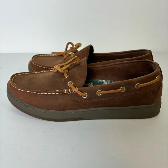 L.L. Bean Campside Brown Leather Moccasin Slip-on Loafers