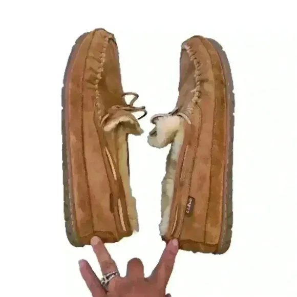 L.L. Bean Men's Tan  Wicked Good Moccasins 13