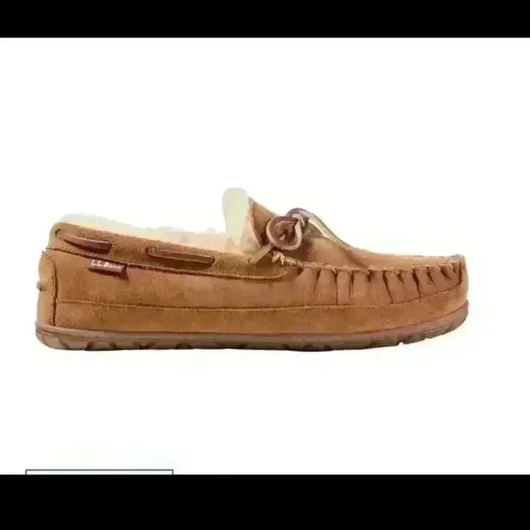 L.L. Bean Men's Tan  Wicked Good Moccasins 13