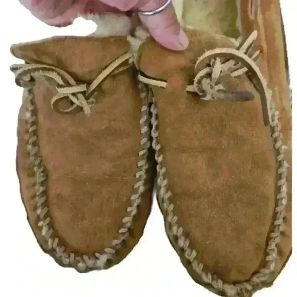 L.L. Bean Men's Tan  Wicked Good Moccasins 13