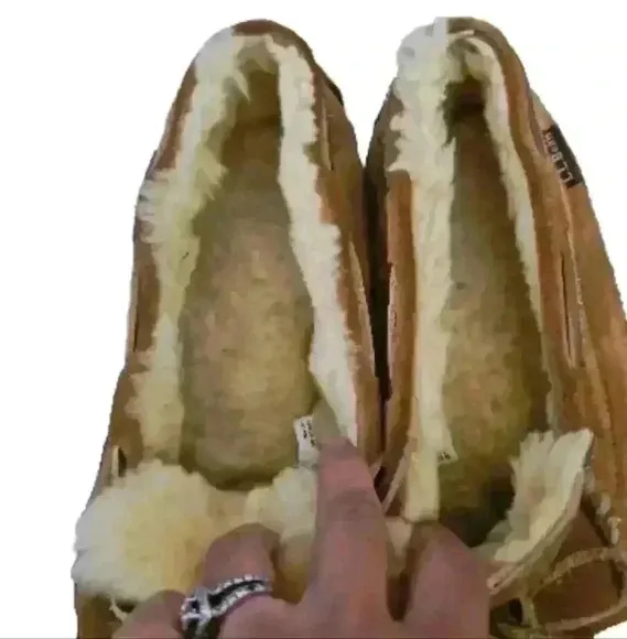 L.L. Bean Men's Tan  Wicked Good Moccasins 13