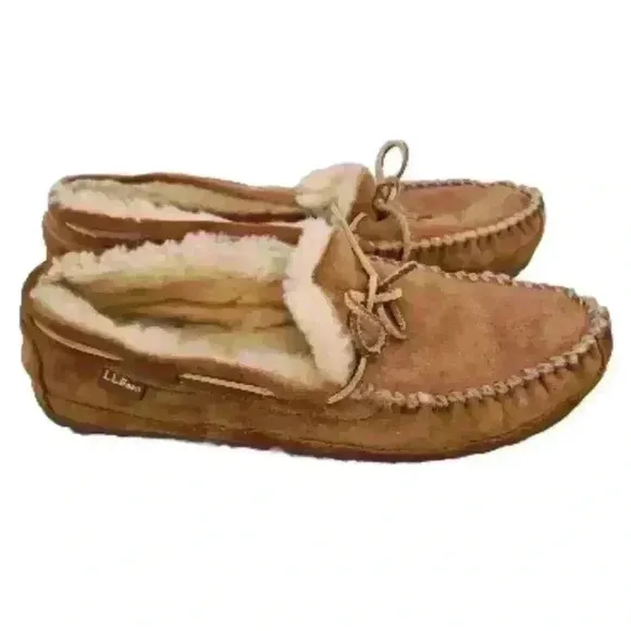 L.L. Bean Men's Tan  Wicked Good Moccasins 13
