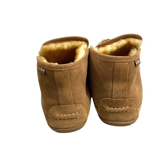 L.L. Bean Men's Wicked Good Slippers Boot Moc Size 10 sheep skin shearling