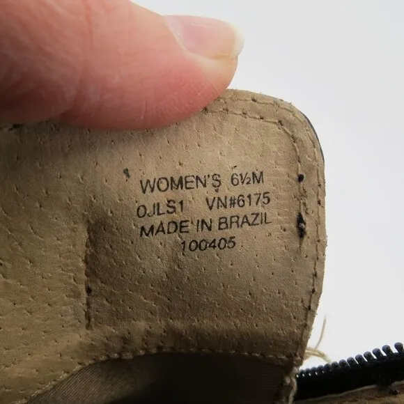 L.L. BEAN Women's Black Leather Ankle Chelsea Boots 6.5 Zip Up Flats