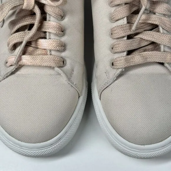 Loci x Nikki Reed Women's Beige Nine Low-Top Logo Canvas Sneakers Shoes Size 38