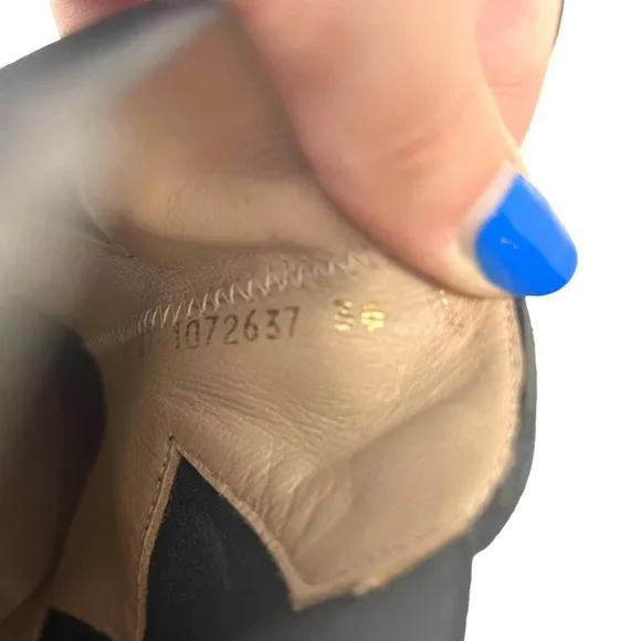 LODI Black Suede Star Heeled Chelsea Boots Size 36 US 6-6.5