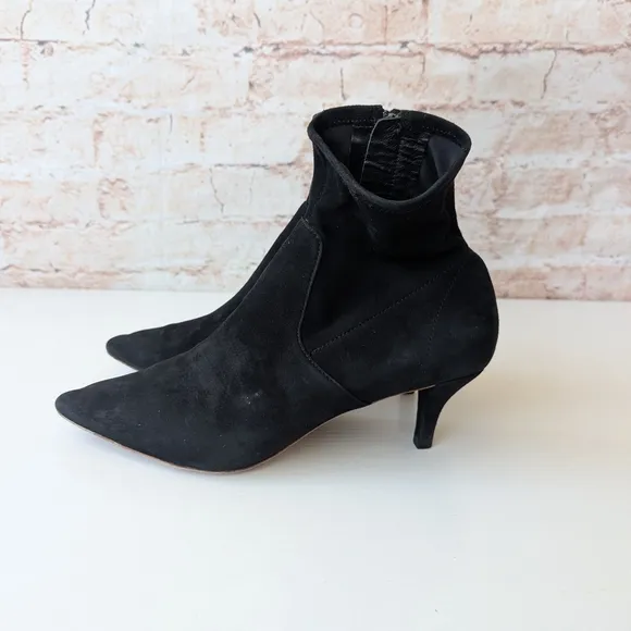 Loeffler Randall Black Heeled Boots with Elegant Silhouette