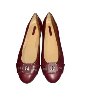 Longchamp Leather Burgundy Ballet Flats 39/8.5