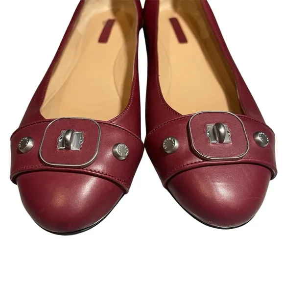 Longchamp Leather Burgundy Ballet Flats 39/8.5