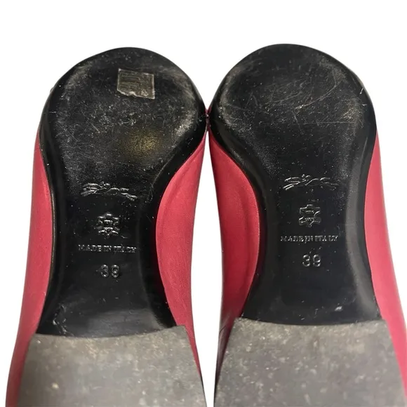 Longchamp Leather Burgundy Ballet Flats 39/8.5