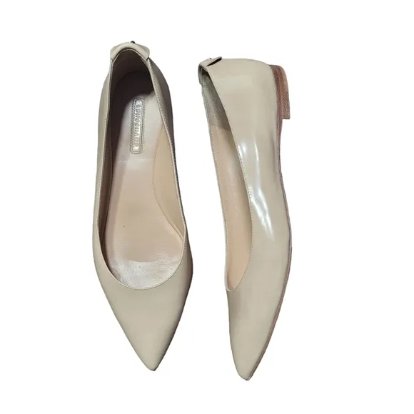 Longchamp Nude Patent Leather Flats size 37.5