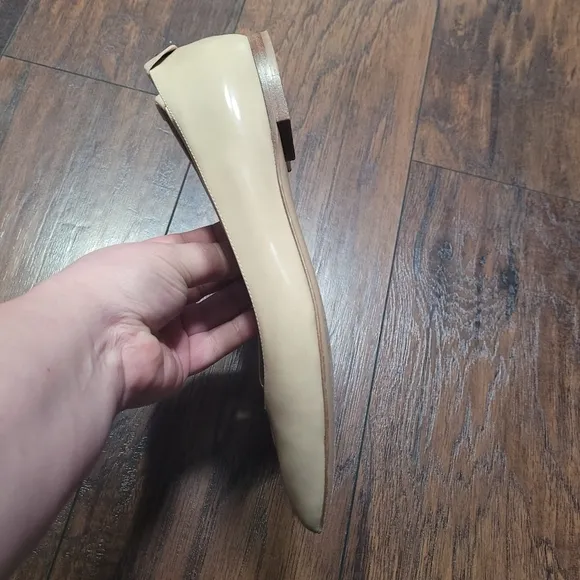 Longchamp Nude Patent Leather Flats size 37.5