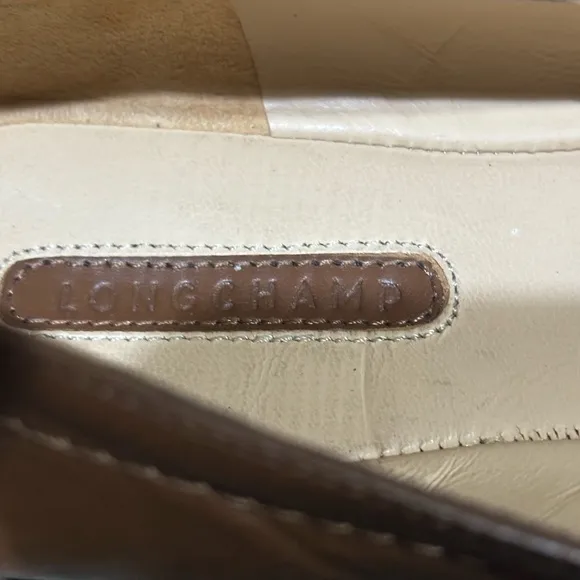Longchamps leather ballerina flats