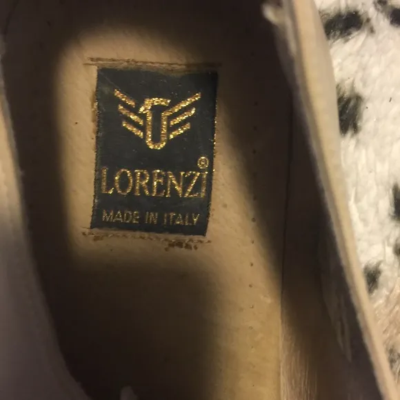 Lorenzi Italy Woven Cream Color Leather Mens Italian Buckle Sandal Shoes
