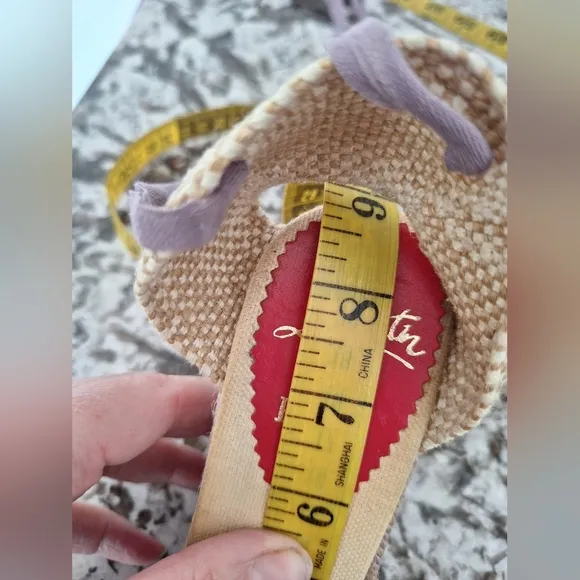 LOUBOUTIN | lace-up espadrille wedges | Cream Purple Size EU 35