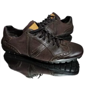 Louis Vuitton Brown Leather Sneakers shoes size 10.5