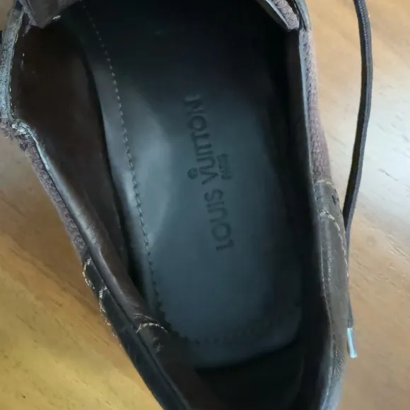 Louis Vuitton Brown Leather Sneakers shoes size 10.5