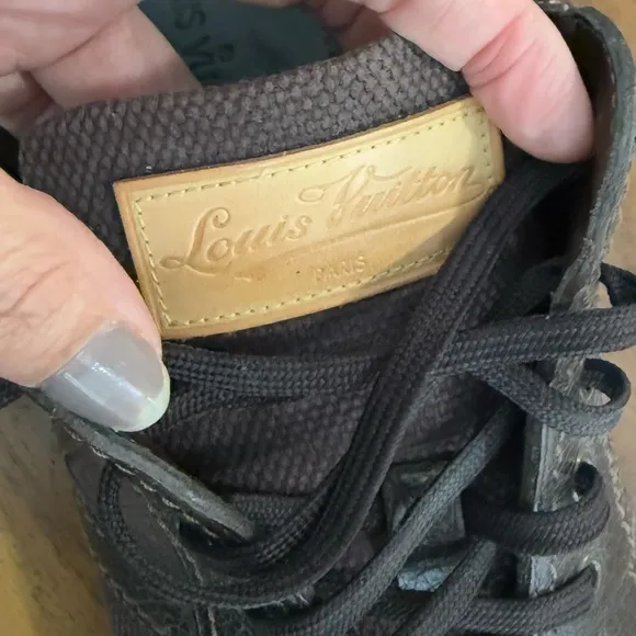 Louis Vuitton Brown Leather Sneakers shoes size 10.5