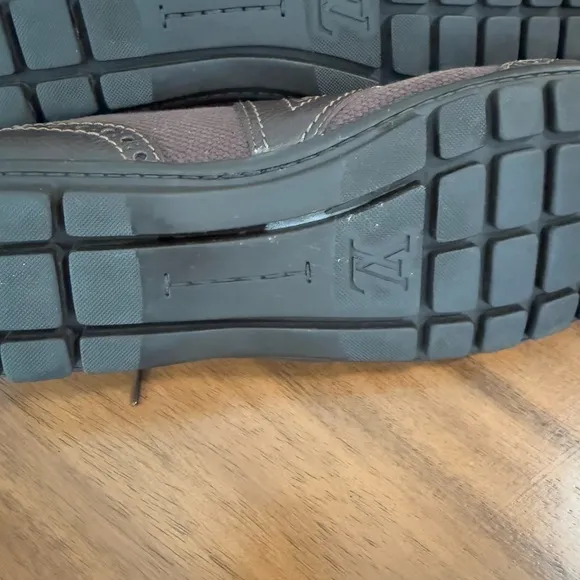Louis Vuitton Brown Leather Sneakers shoes size 10.5