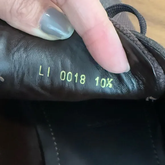 Louis Vuitton Brown Leather Sneakers shoes size 10.5