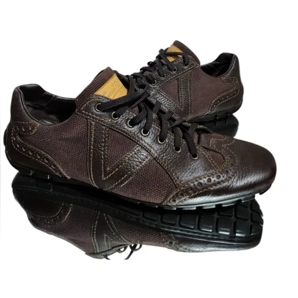 Louis Vuitton Brown Leather Sneakers shoes size 10.5
