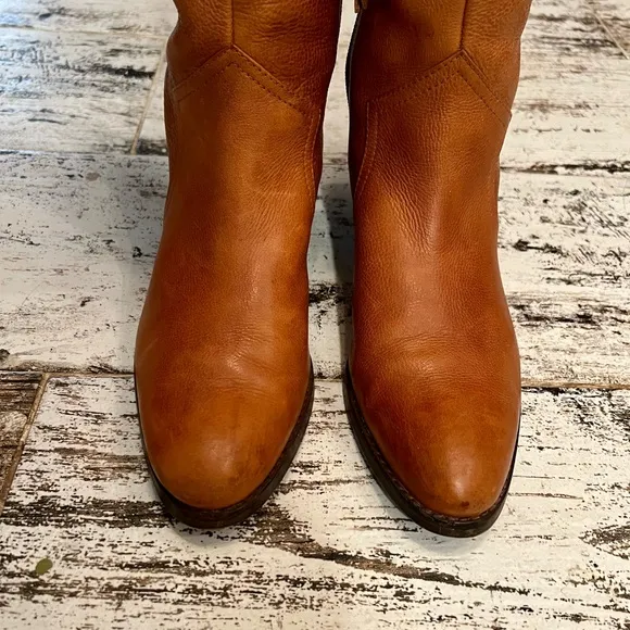 Louise Et Cie Lo-Zada Chestnut Leather Knee High Flat Riding Boots
