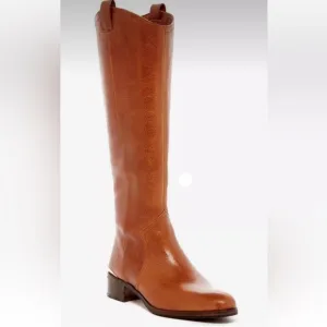 Louise Et Cie Lo-Zada Chestnut Leather Knee High Flat Riding Boots