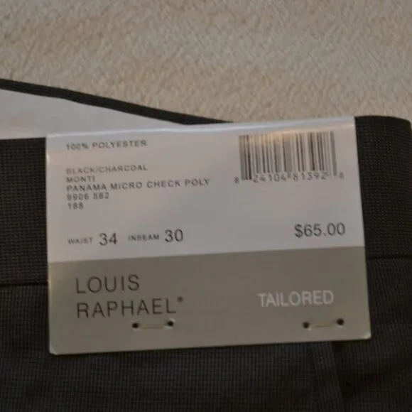 Louis Raphael tailored brown pleat front trousers | Sz 34 x 30, NWT
