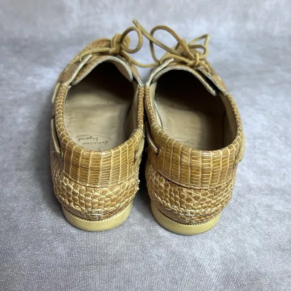 Lounge Lizards Boat Shoes Genuine Lizard Leather Made Brazil Men's Size 9.5B