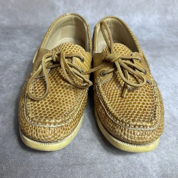 Lounge Lizards Boat Shoes Genuine Lizard Leather Made Brazil Men's Size 9.5B