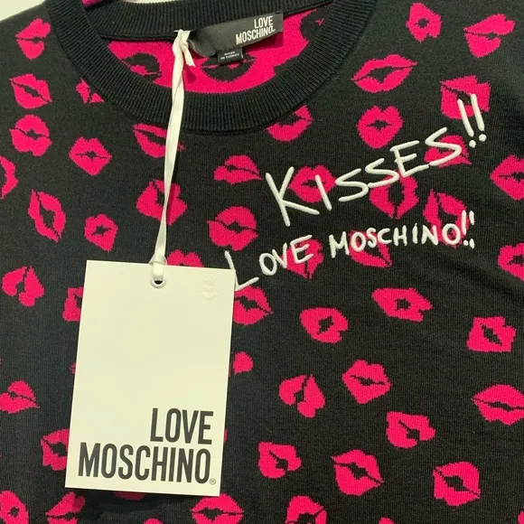 Love Moschino Kisses Jumper Sweater Dress